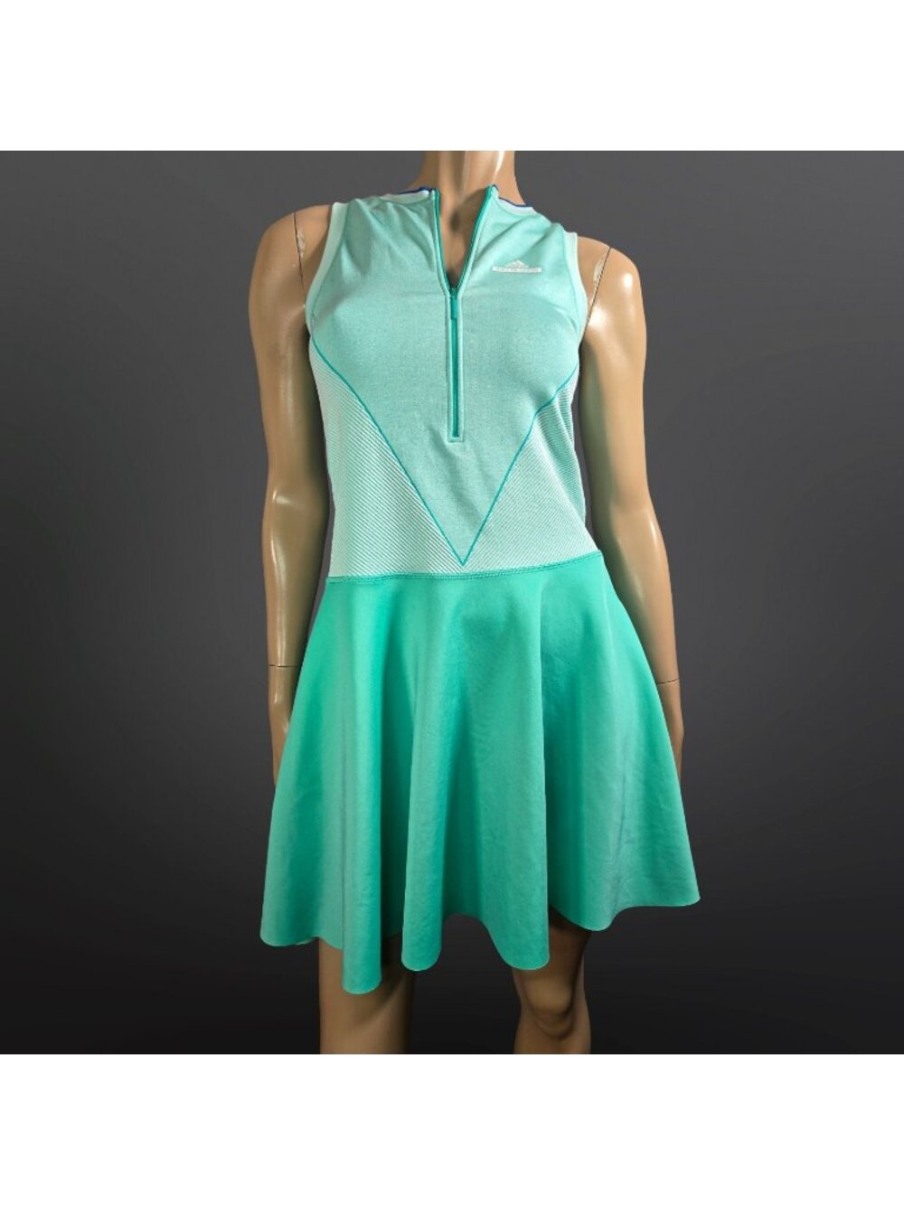 Adidas Stella McCartney Barricade Tennis Dress Size L Vibrant Mint Green